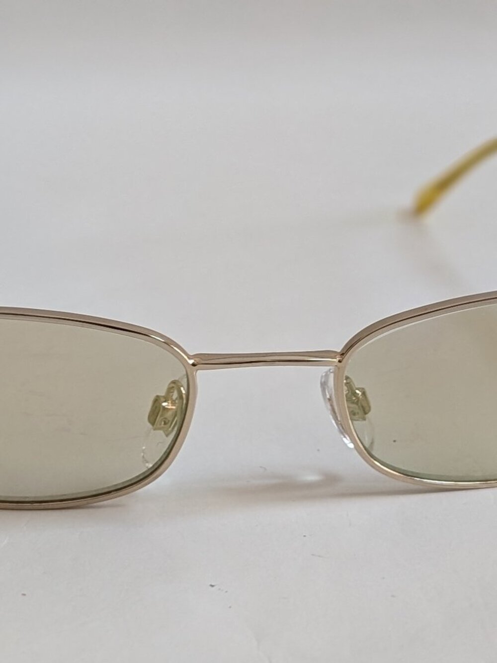NWT Vintage 90's Small Rectangle Metal Sport Sunglasses (S. Gold)